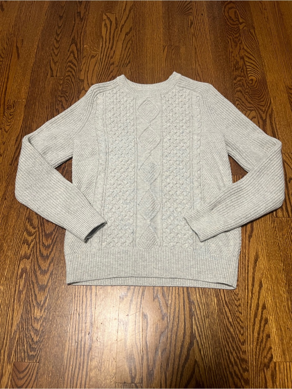 Gap Men’s Oatmeal Cable-Knit Sweater - Size Small